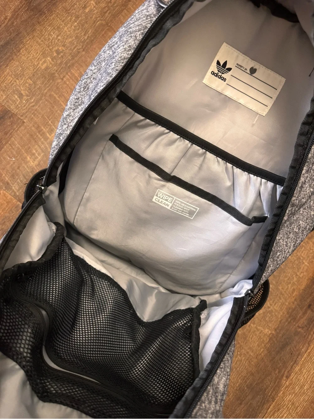 Adidas Originals Gray Heather Backpack Trefoil School Travel Bag BTS
